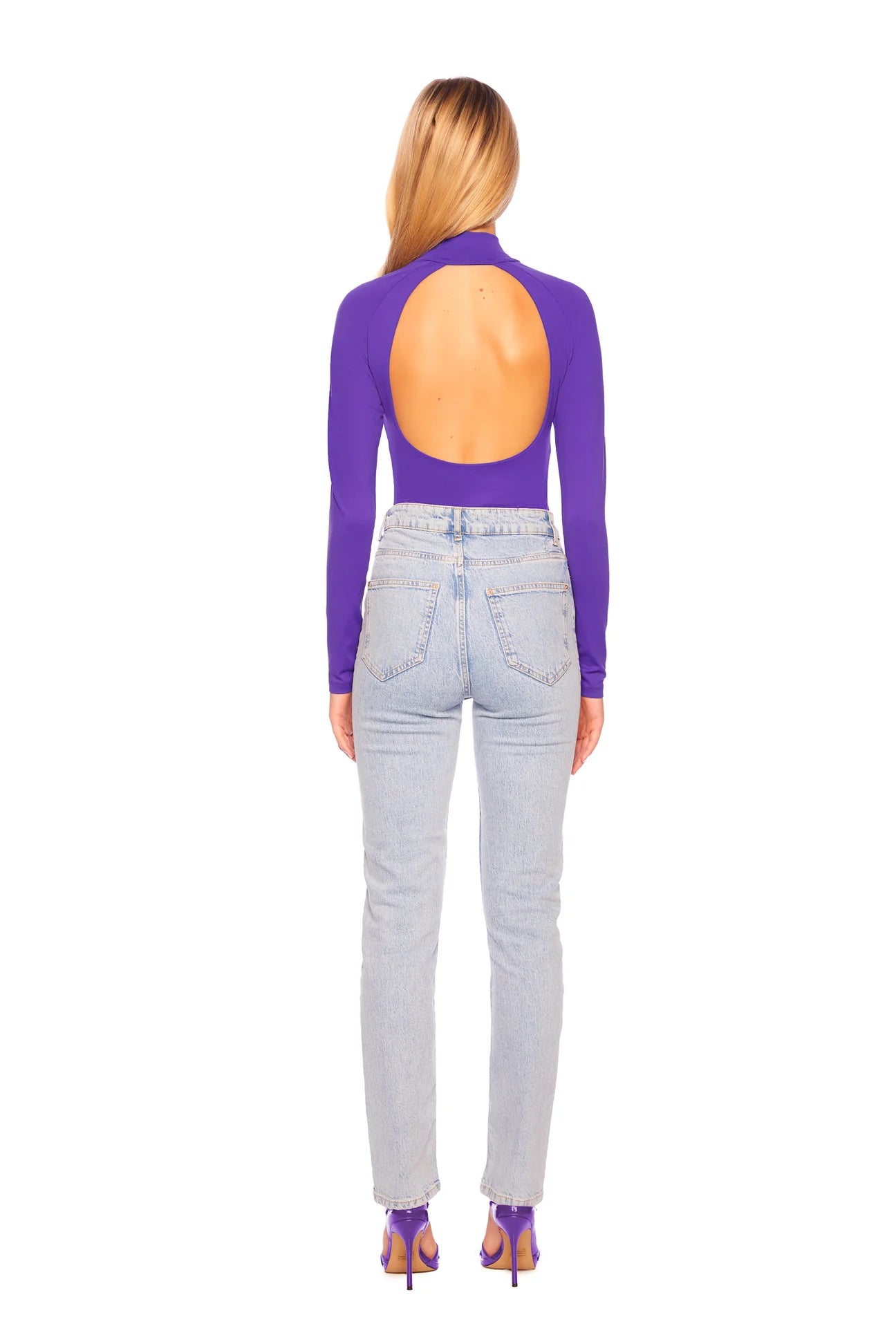 Susana Monaco - Open Back Mock Bodysuit in Floret