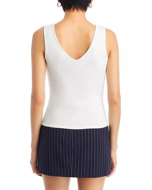 Serafina Crystal Tank in White