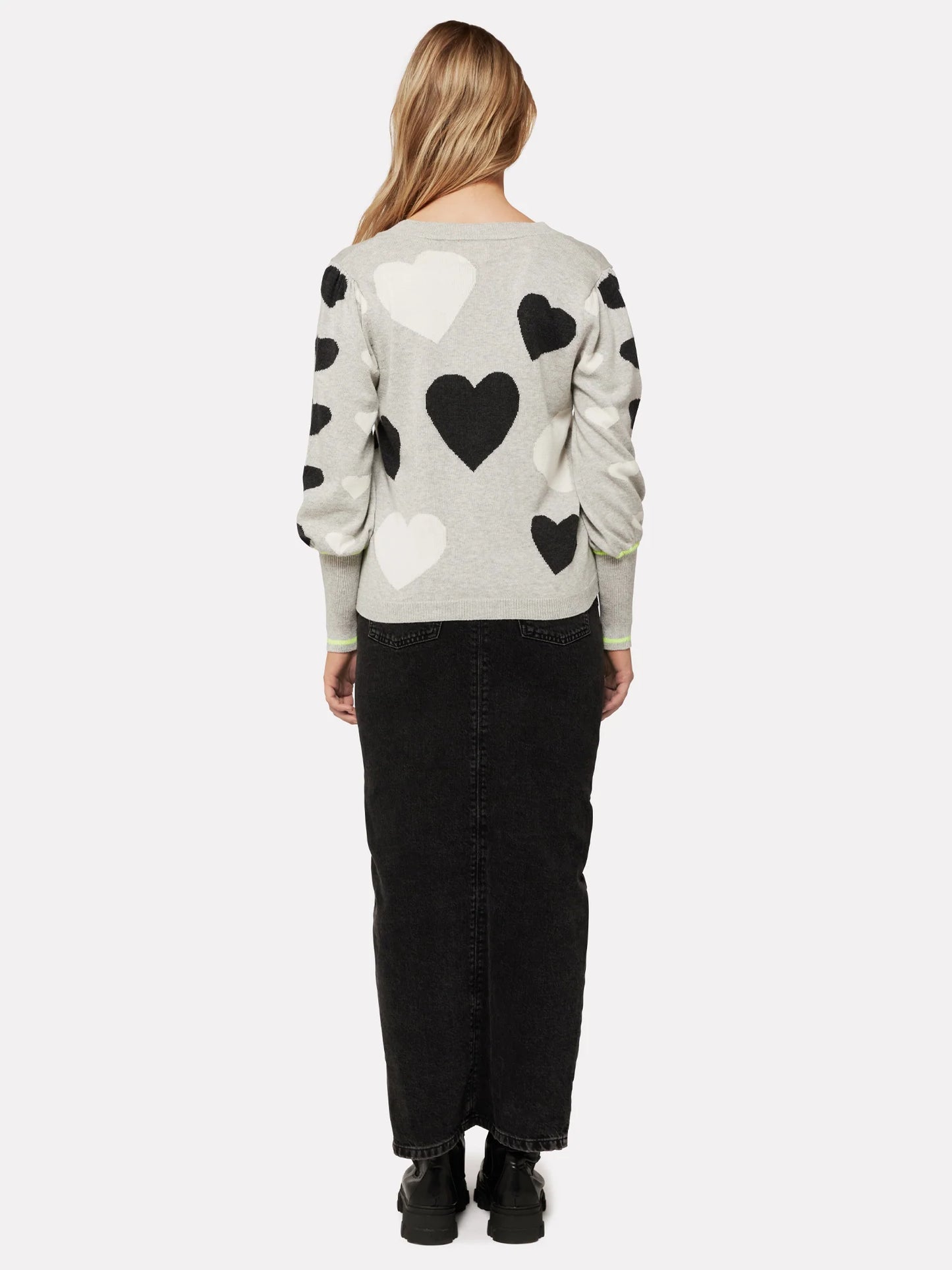 Brodie - I Heart You Cardigan in Grey