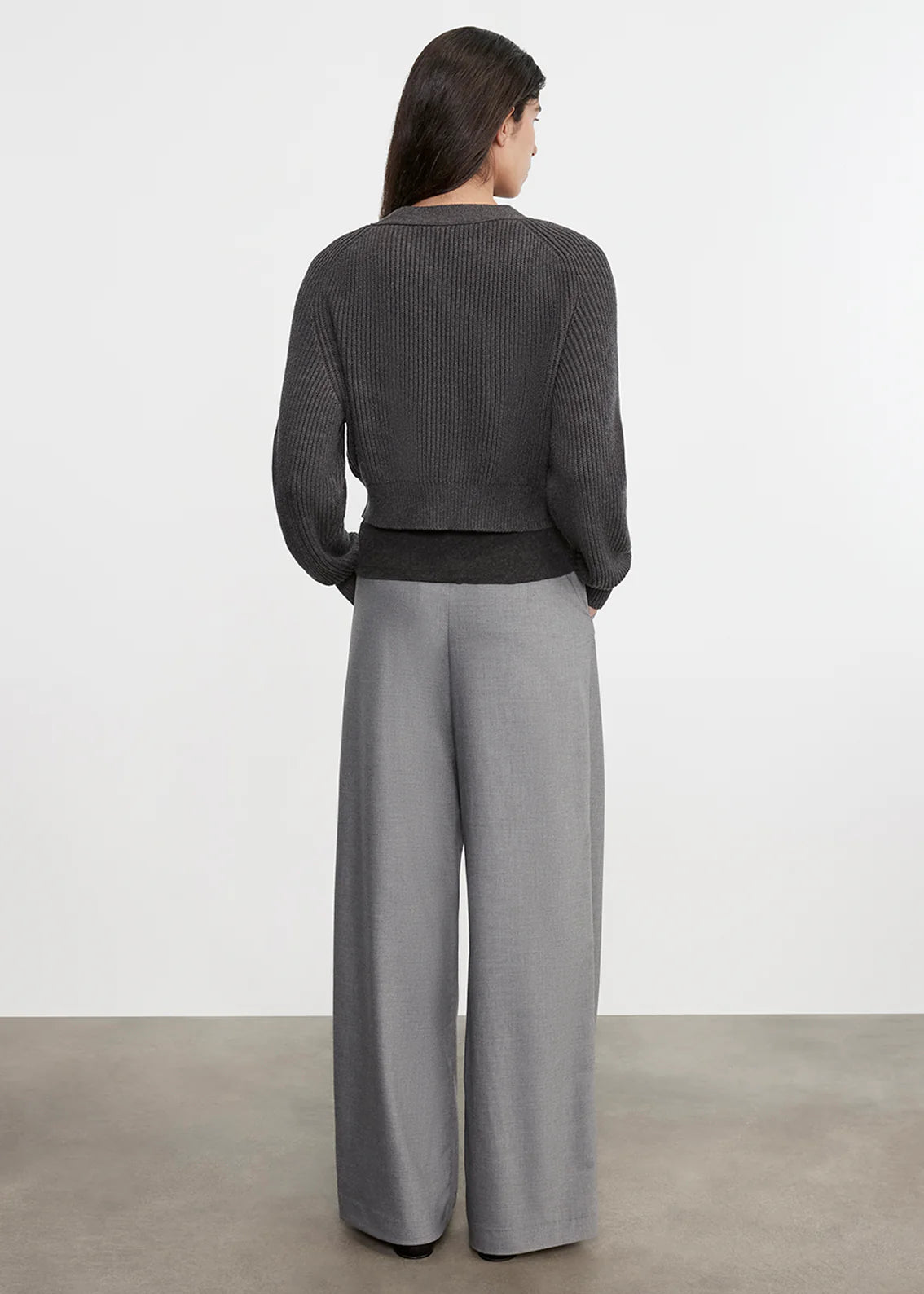 Enza Costa - Chucky Cotton Cashmere Cardigan in Charcoal