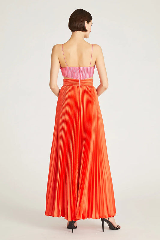 Elodie Gown in Calla Lily in Poppy Field