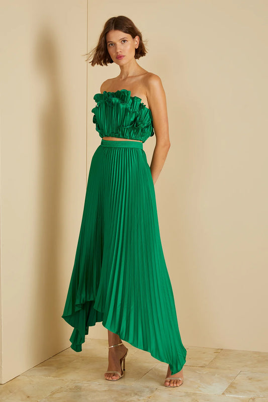 Averi Scallop Top in Frog - FINAL SALE