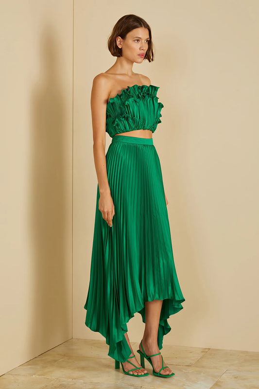 Olana Midi Skirt in Frog - FINAL SALE