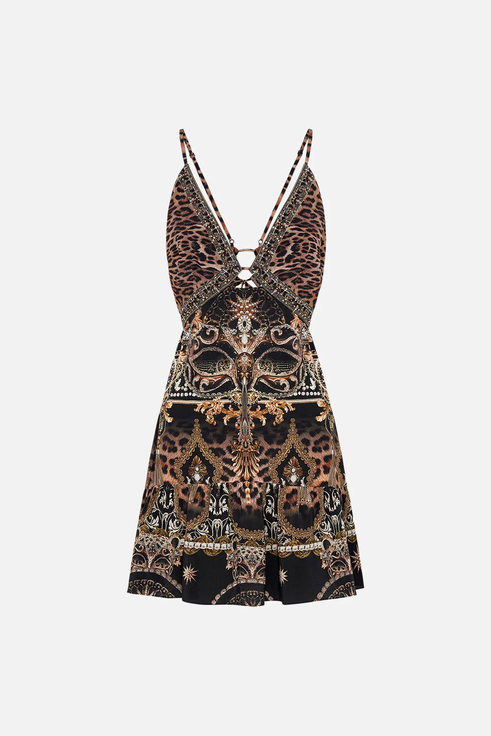 Mini Dress With Cut Out in Masked Moonlight - FINAL SALE