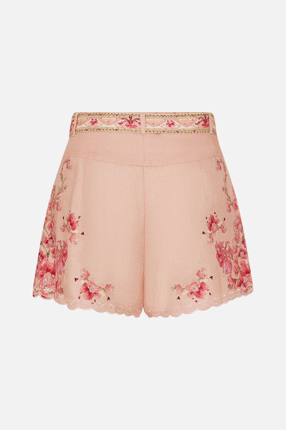 Tuck Front Short in Blossoms and Brushstrokes