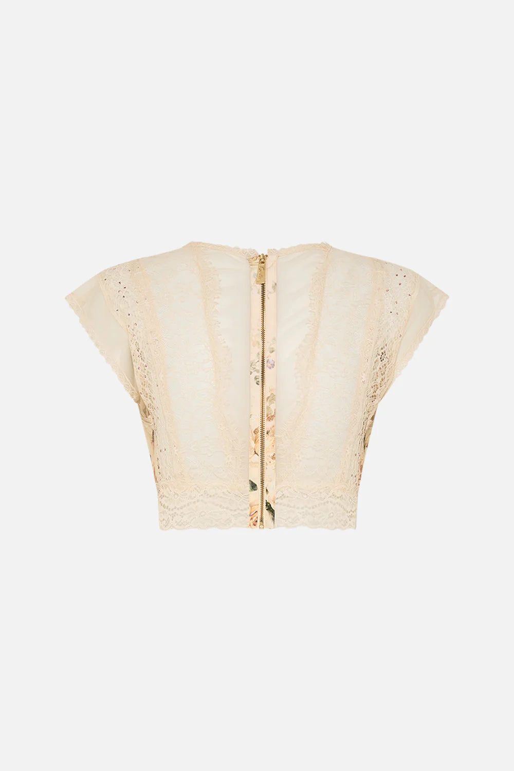 Lace Splice Top in Adorned in Antiquity - FINAL SALE