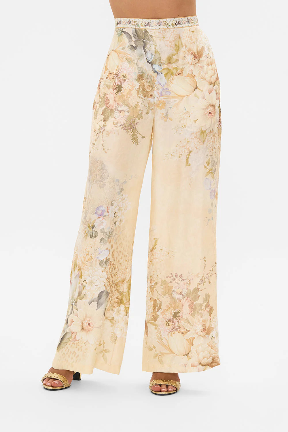Minimal Wide Leg Pant in Adorned Antiquity - FINAL SALE