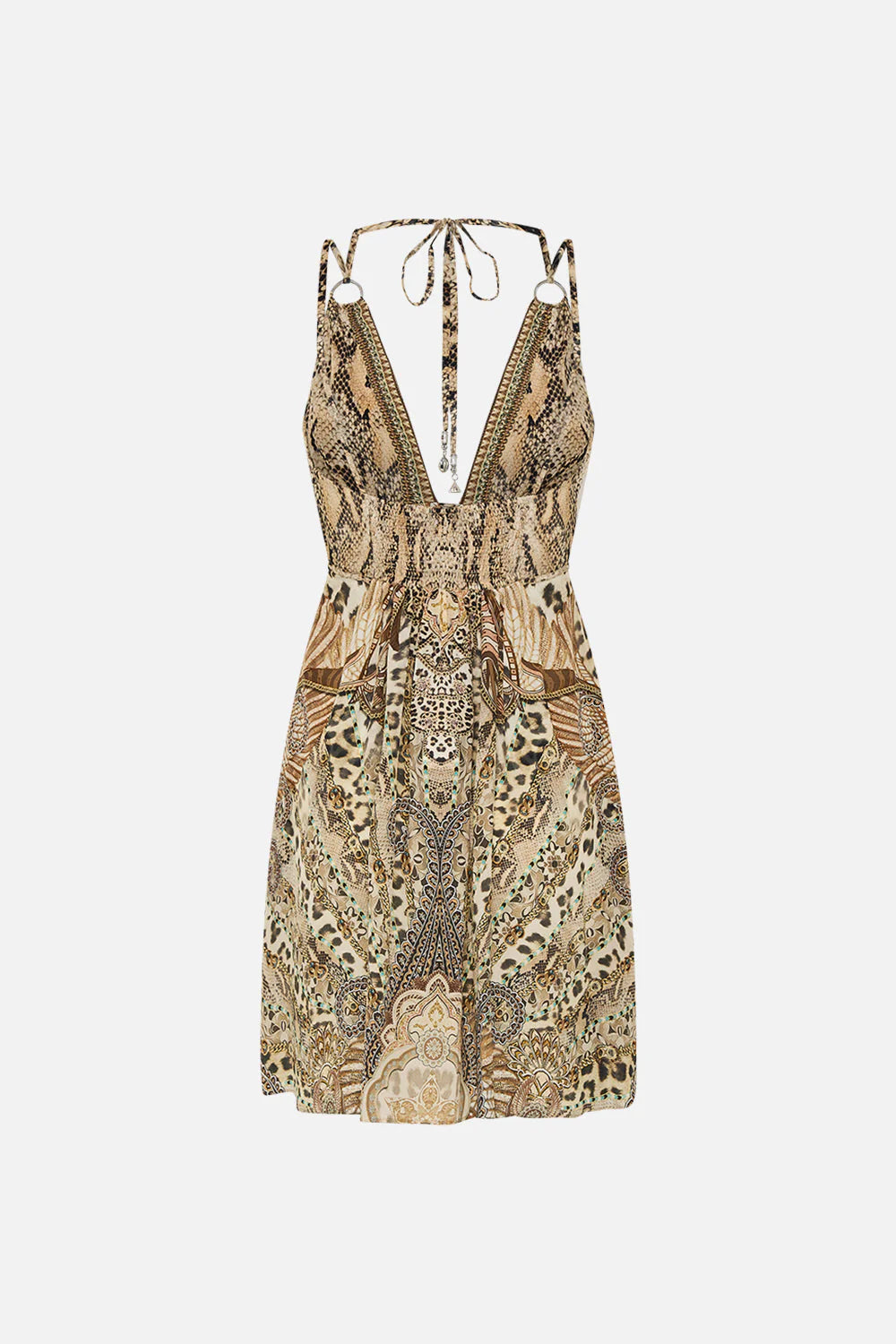 Short Flared Dress With Hardware in The Throne Room - FINAL SALE