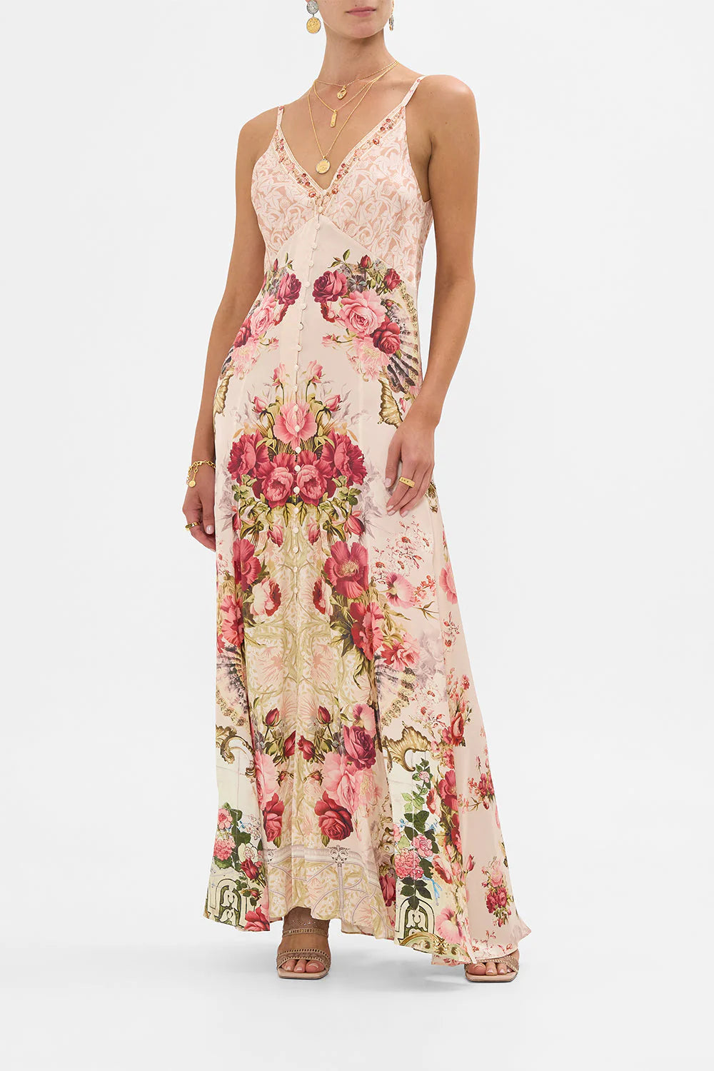 Button Front Strappy Dress
