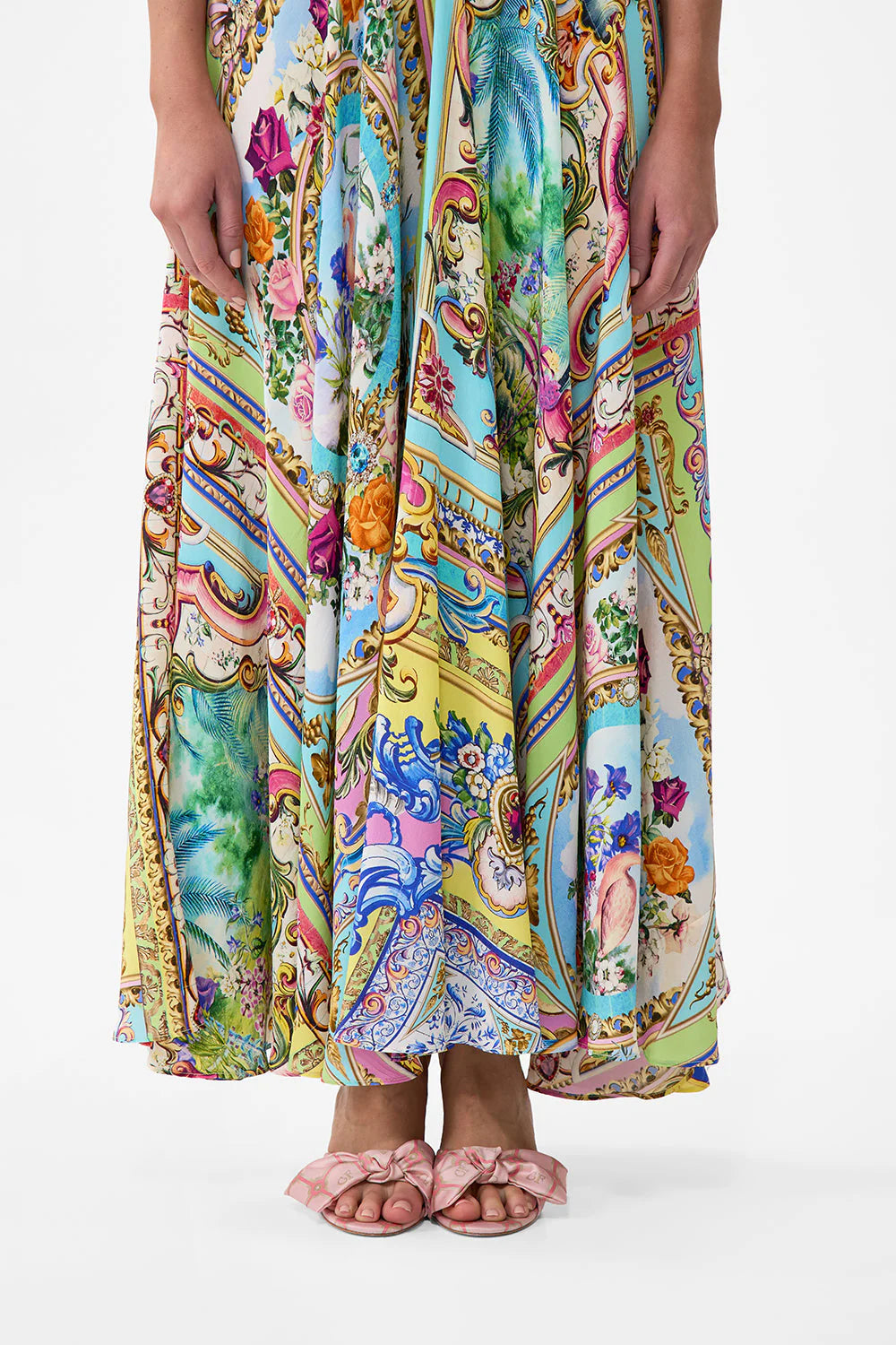 Long Dress With Tie Front