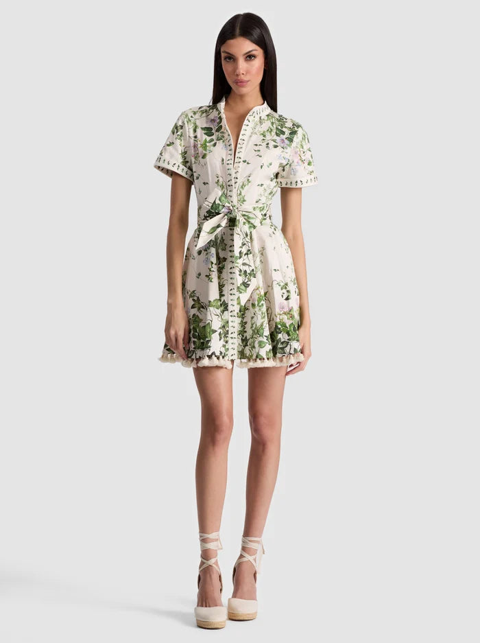 Lucy Roll Sleeve Mini Shirt Dress