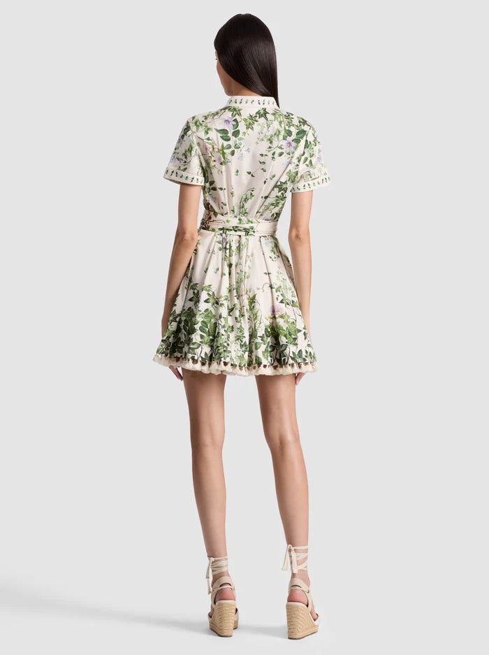 Lucy Roll Sleeve Mini Shirt Dress