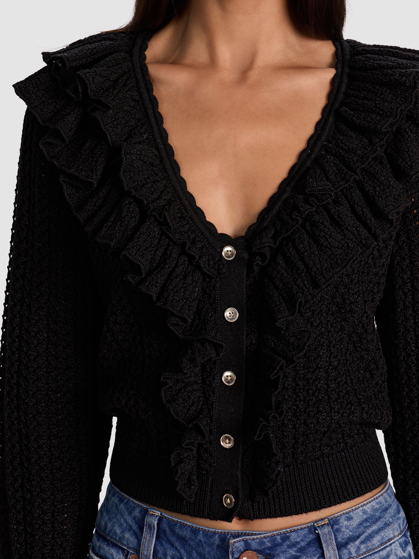 Eileen Ruffle Cardigan