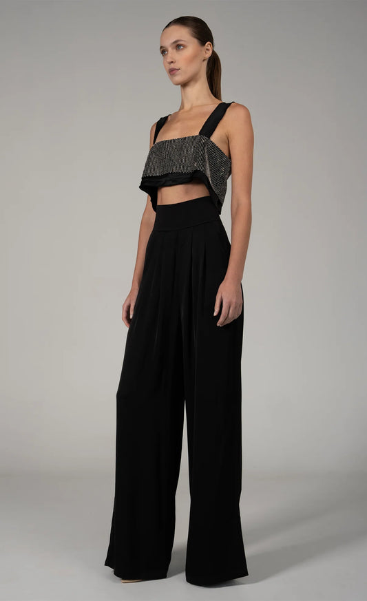 NONCHALANT LABEL - Capri Crop in Black