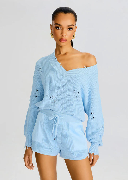 SEROYA Syd Sweater in Sky Blue - FINAL SALE