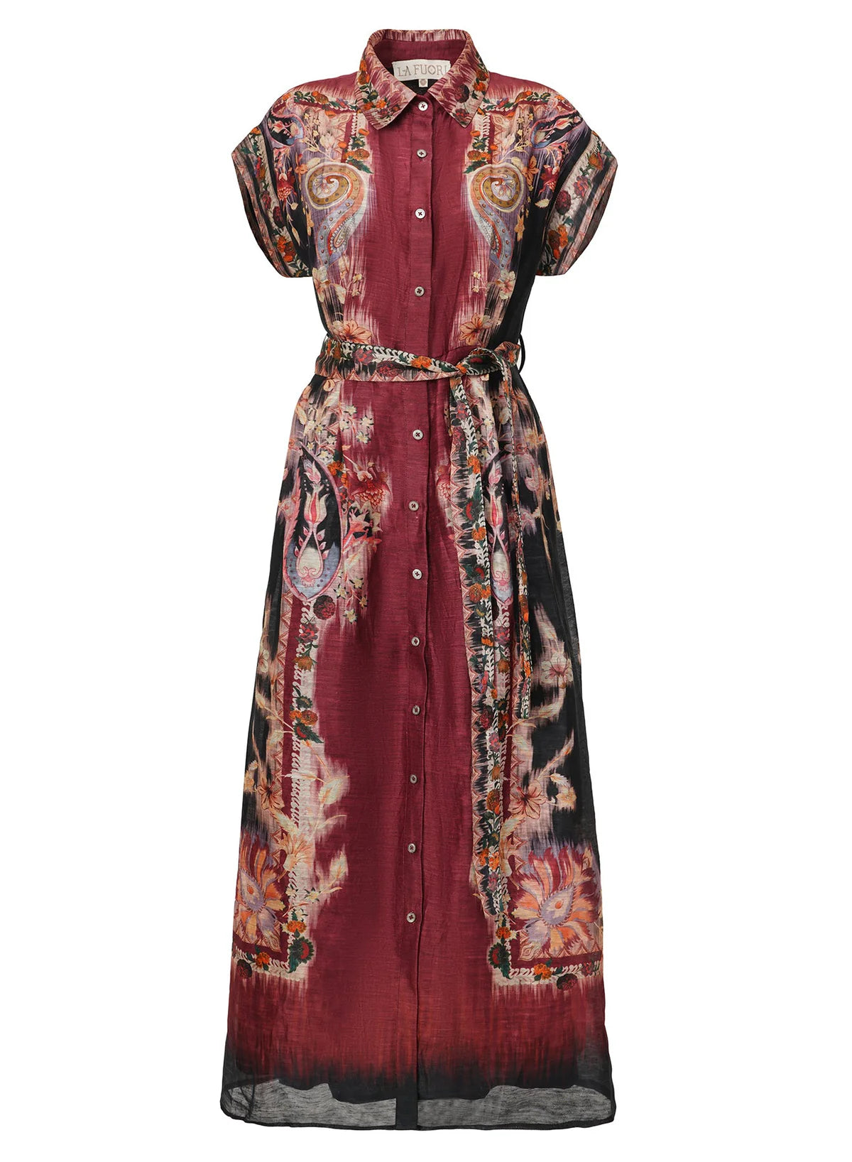 Esther Printed Midi Shirt Dress in Floral Decadence