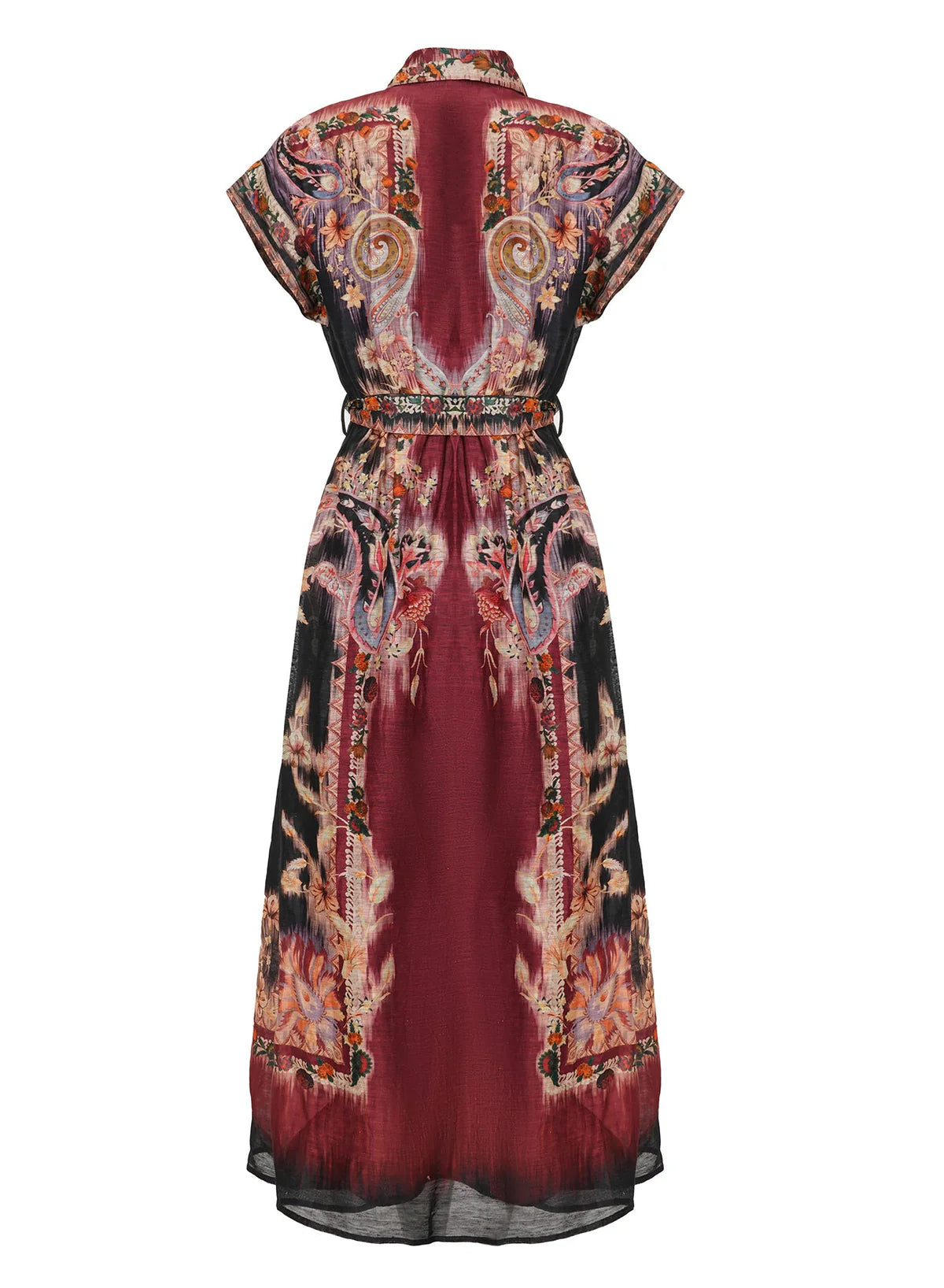 Esther Printed Midi Shirt Dress in Floral Decadence