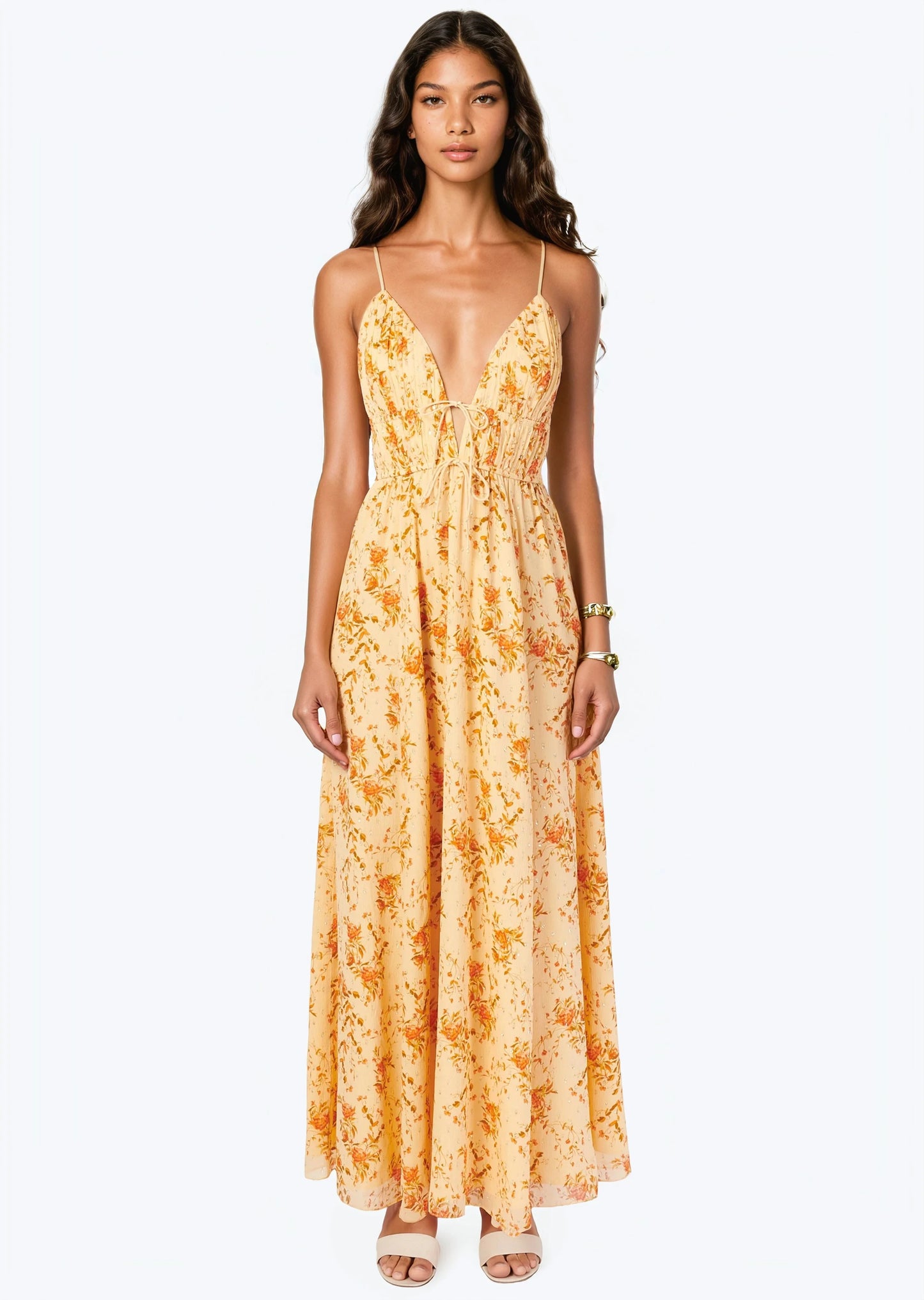 Dorinda Crinkle Chiffon Dress