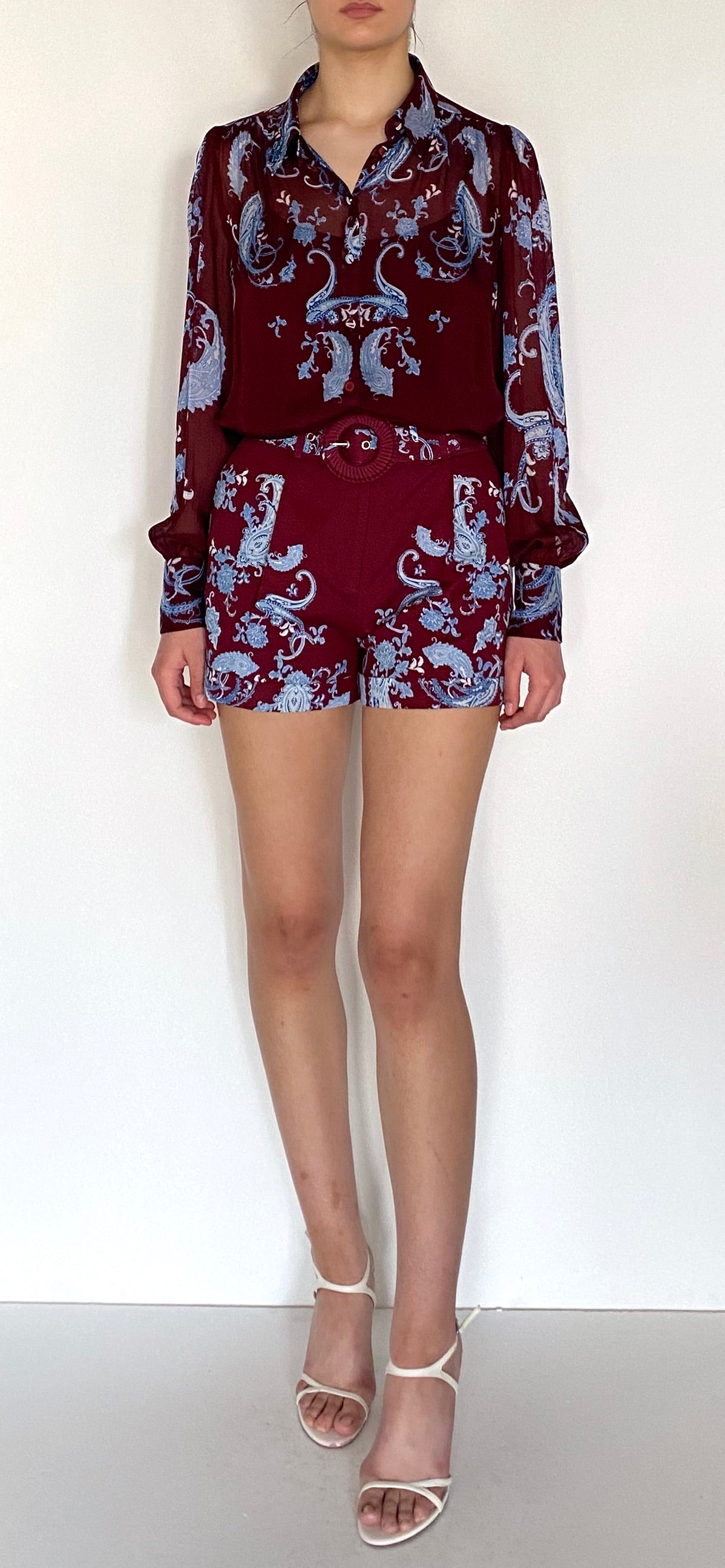 Hemant & Nandita - Hiba Shorts in Merlot