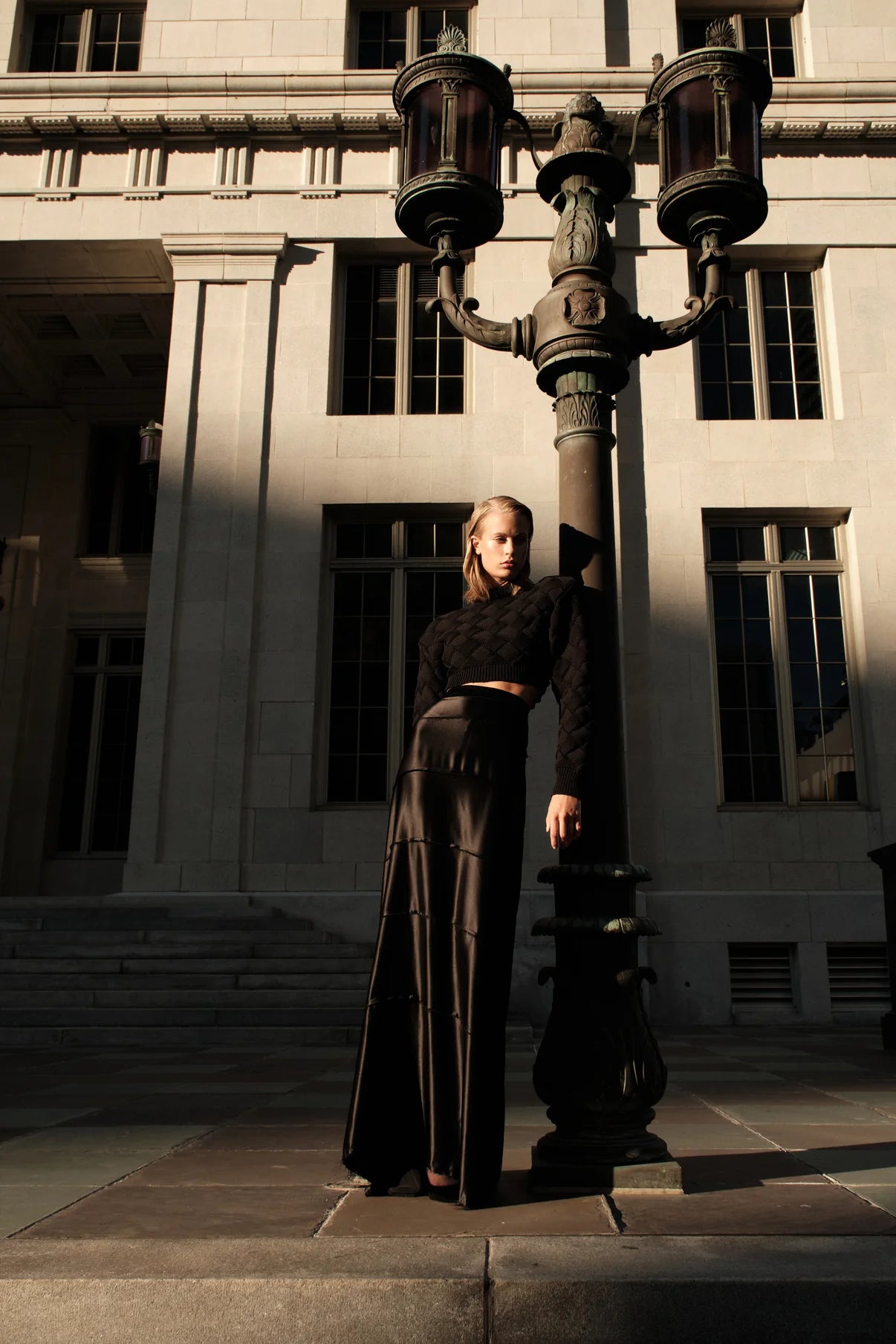 Paxton Crop Sweater in Black