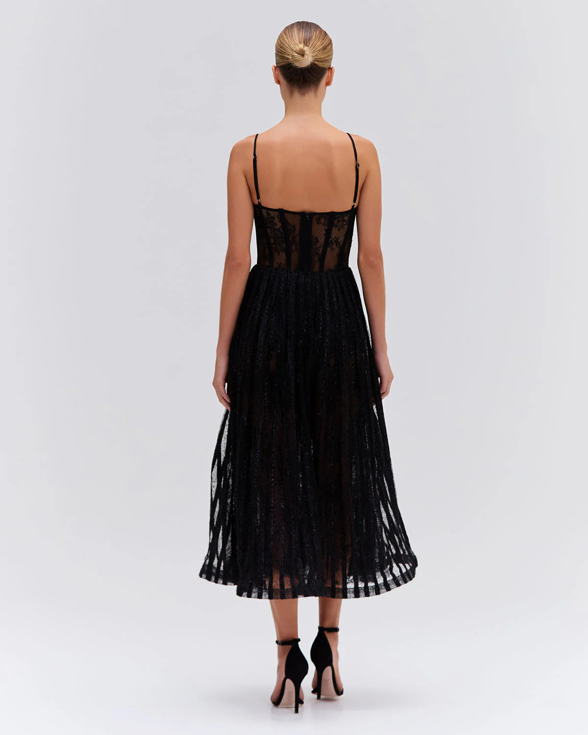 Lurex Tulle Bustier Midi Dress - FINAL SALE