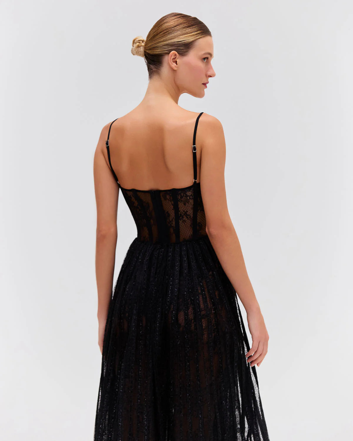 Lurex Tulle Bustier Midi Dress - FINAL SALE