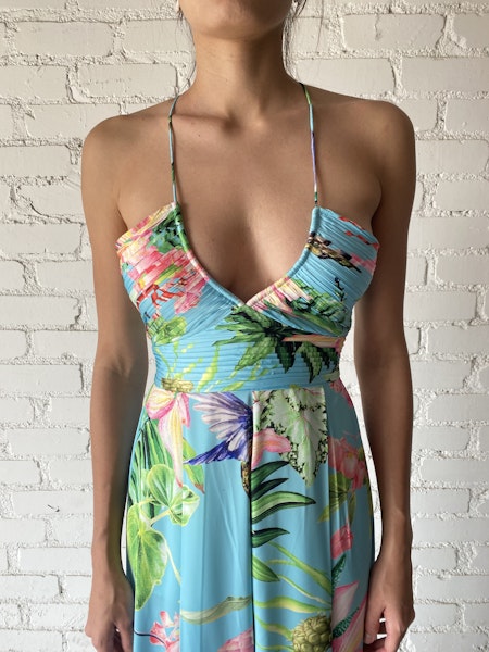 Loss Wide Leg Jumpsuit in Turquoise