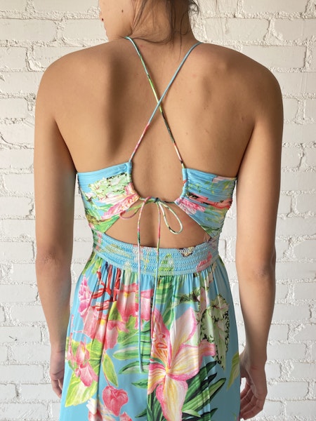 Loss Wide Leg Jumpsuit in Turquoise