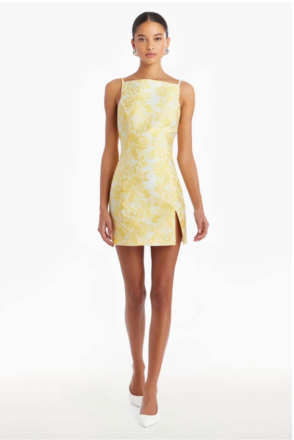 AMANDA UPRICHARD Molly Dress in Electric Yellow | Miss J. Boutique AMANDA UPRICHARD Molly Dress in Electric Yellow | Miss J. Boutique