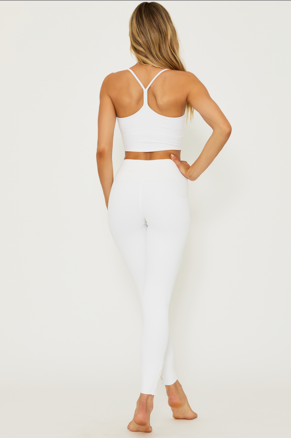 Tinsley Legging in White Waffle