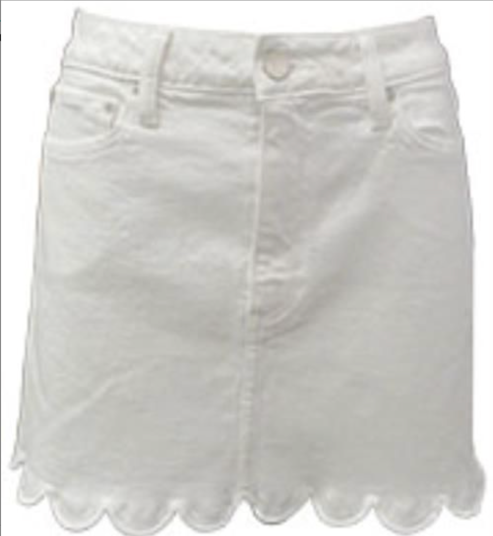 Good High Rise Scallop Mini Skirt