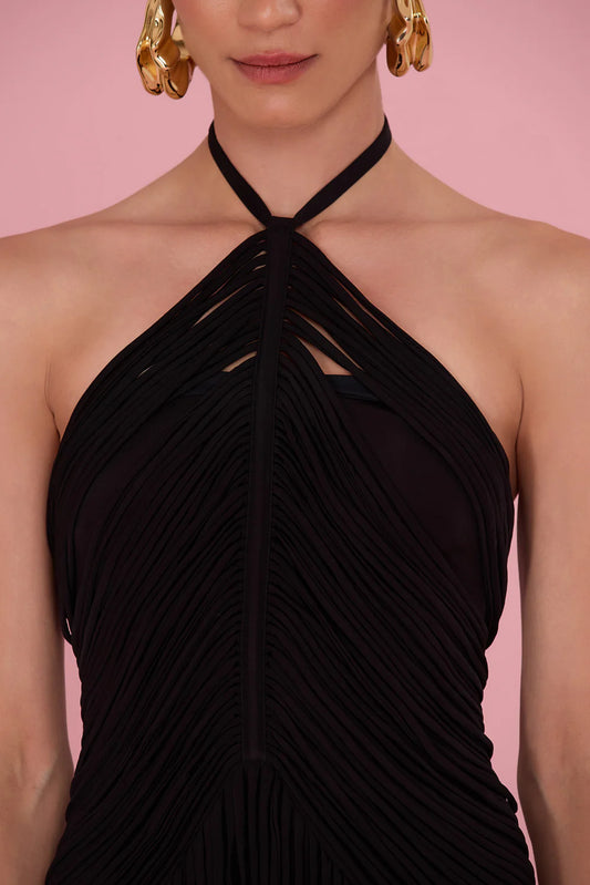 Lyria Jersey Halterneck Mini Dress