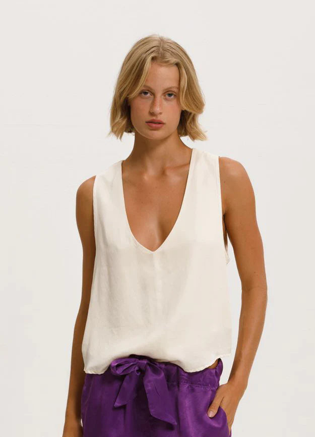 Cali by Cali Dreaming - Evie Tank in White