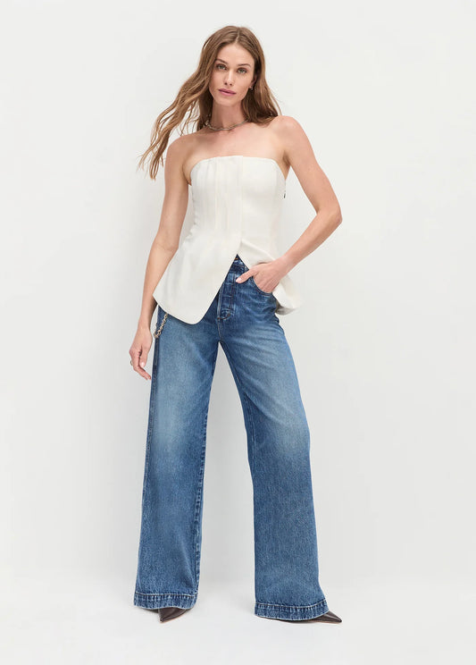 Favorite Daughter - The Missed Your Chance Top in Ivory