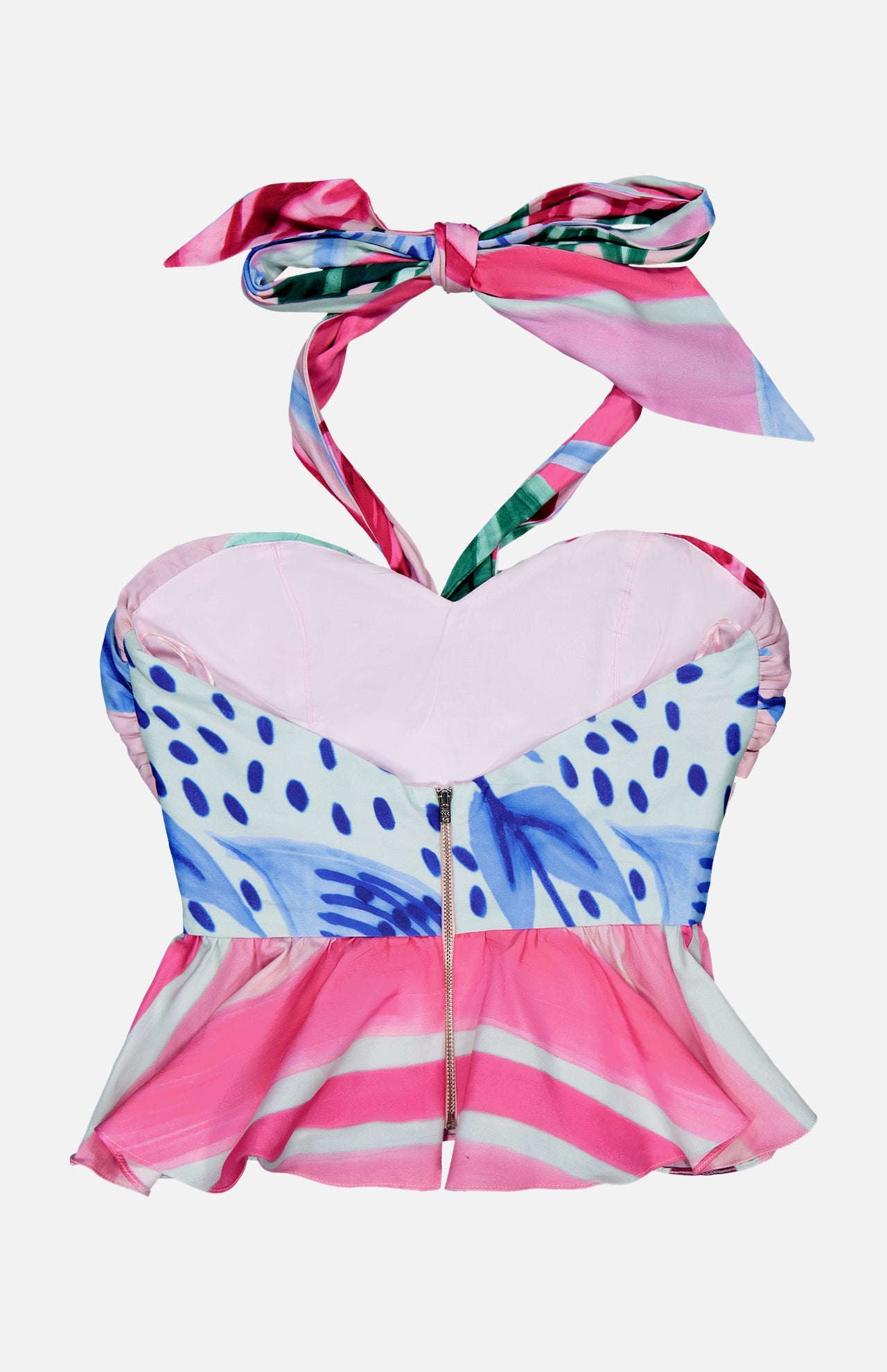 Nova Flora Halter Top in Pink - FINAL SALE
