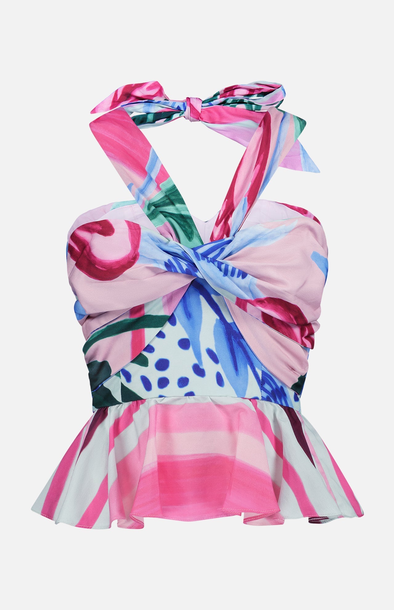 Nova Flora Halter Top in Pink - FINAL SALE