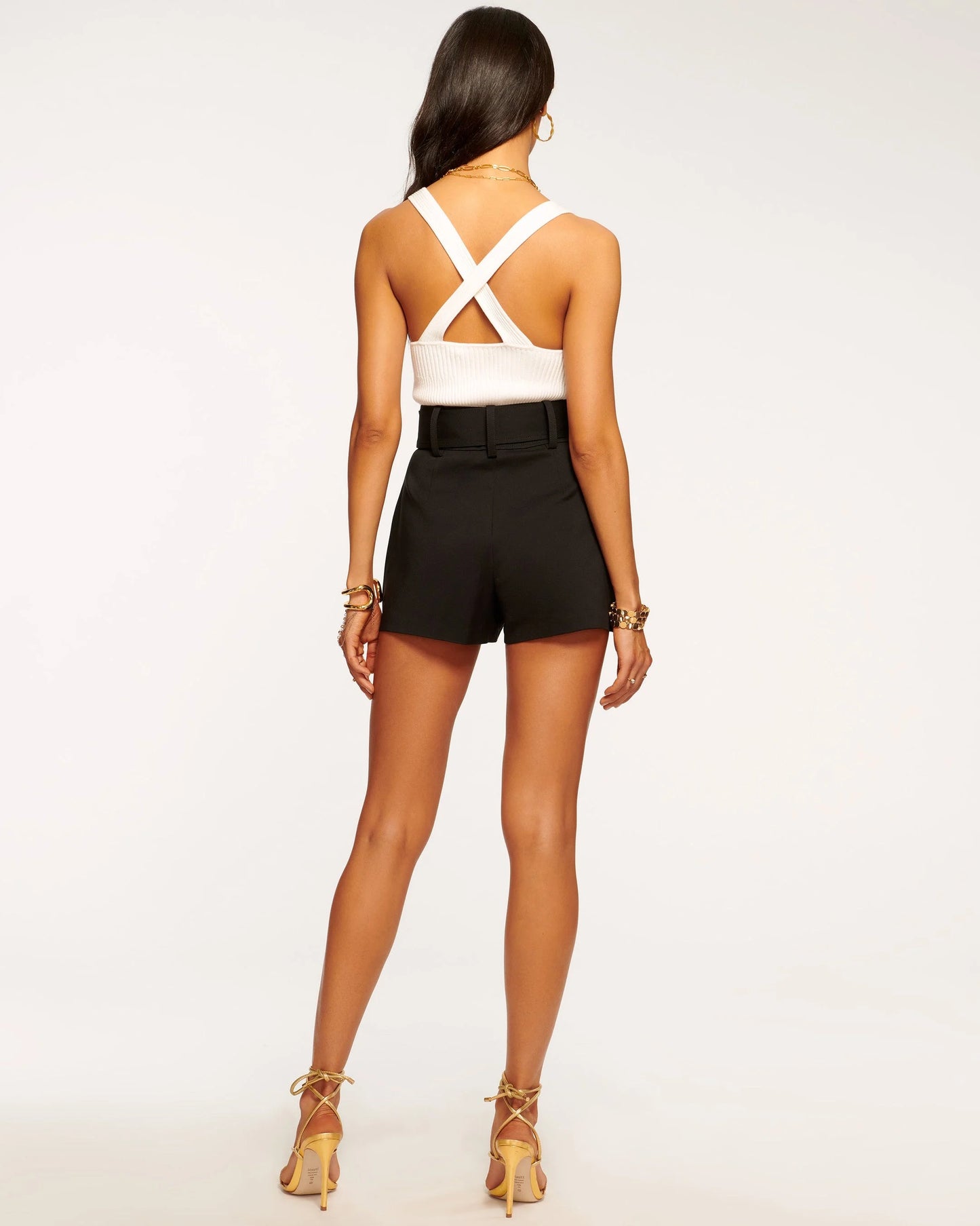 Kasey Belted Mini Short in Black