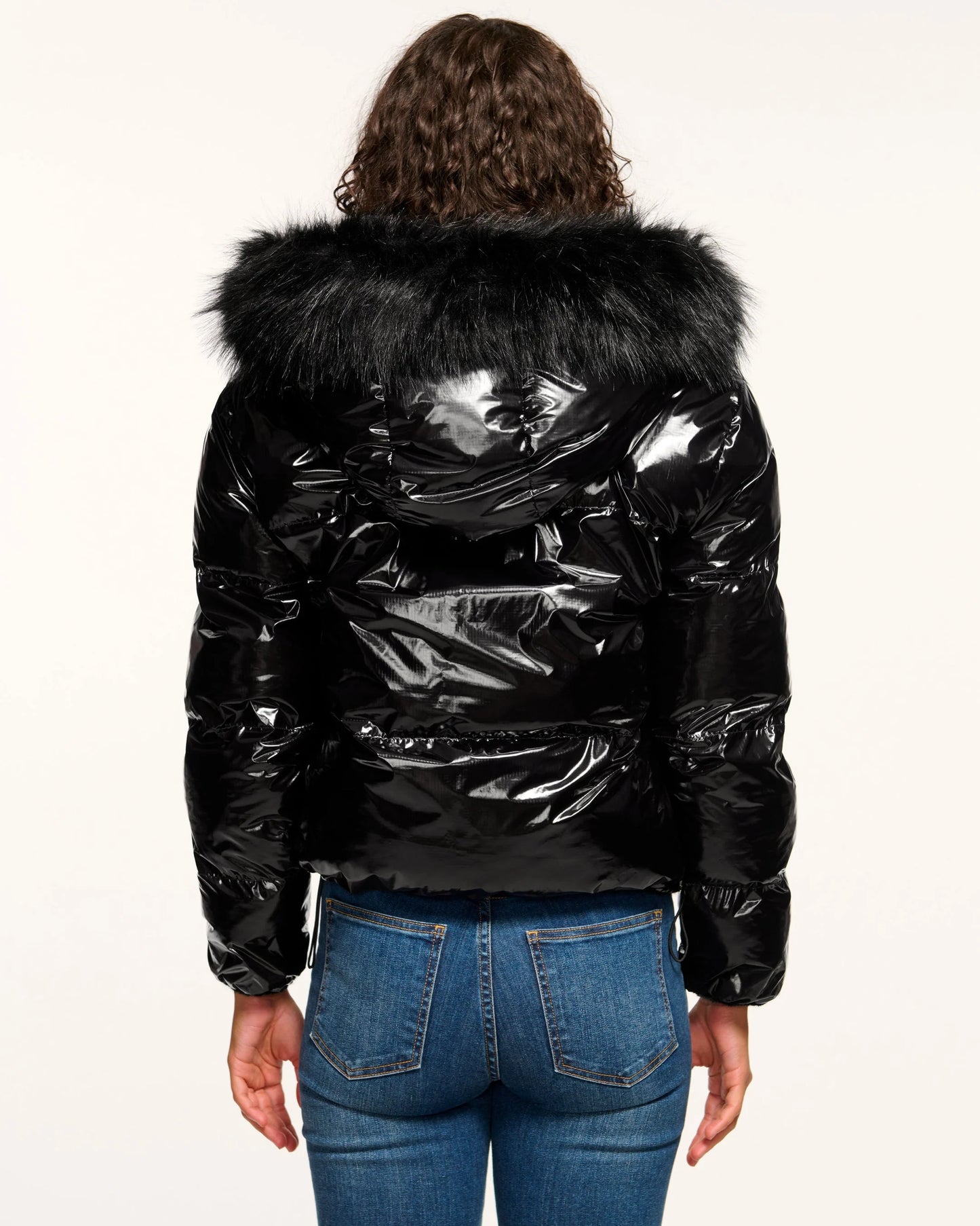 Beatrice Reversible Puffer Coat in Black