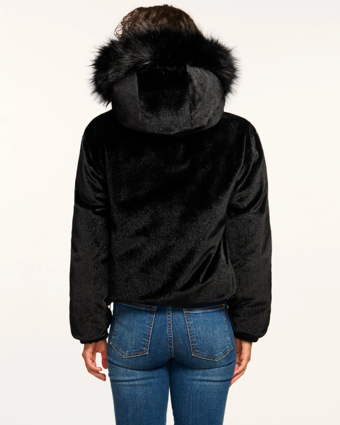 Beatrice Reversible Puffer Coat in Black