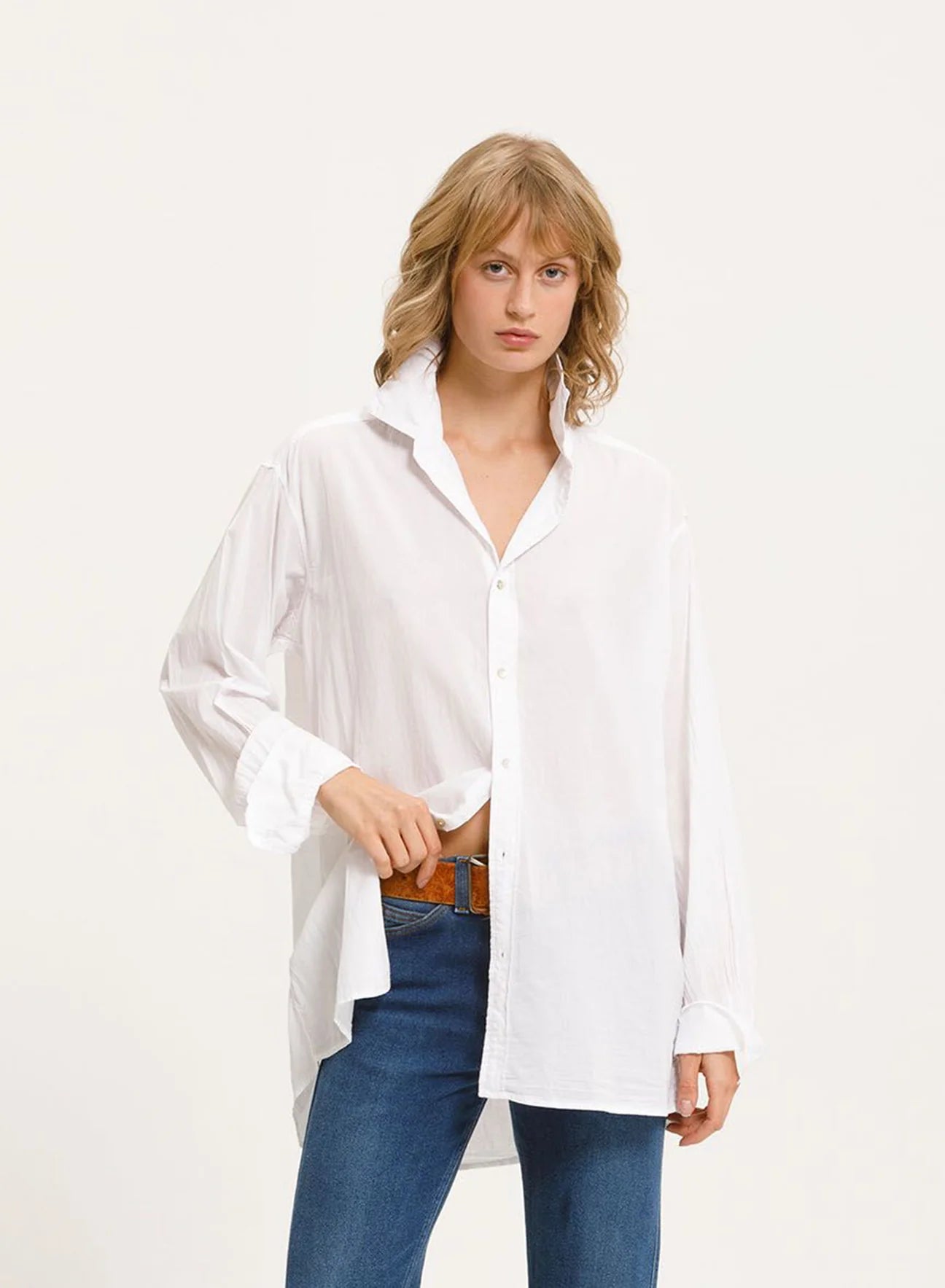 Collared Boy Shirt in White
