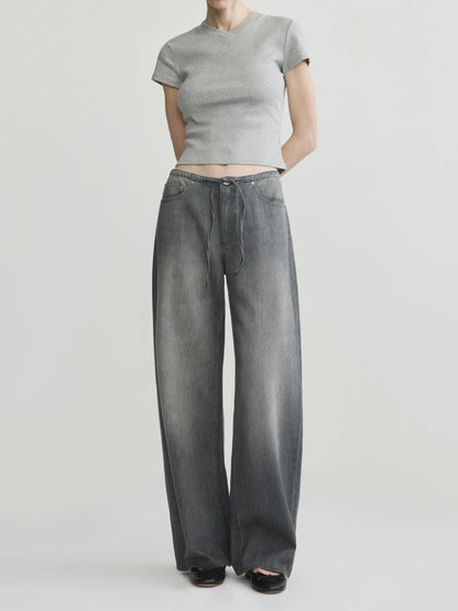 Sienna Low-Slung Drawstring Wide Leg 31" Jeans