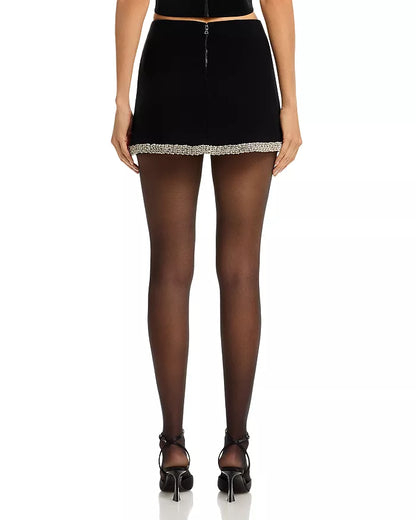 Rubi Embellished Trim Mini Skirt