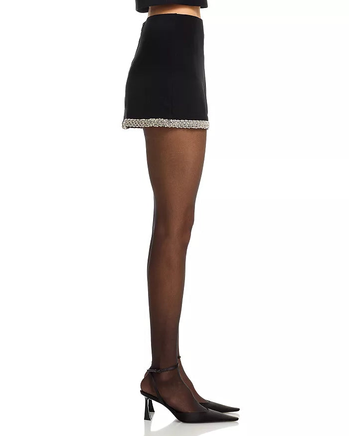 Rubi Embellished Trim Mini Skirt