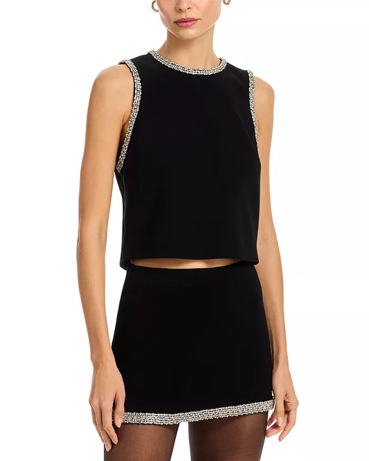 Amal Embellished Boxy Tank