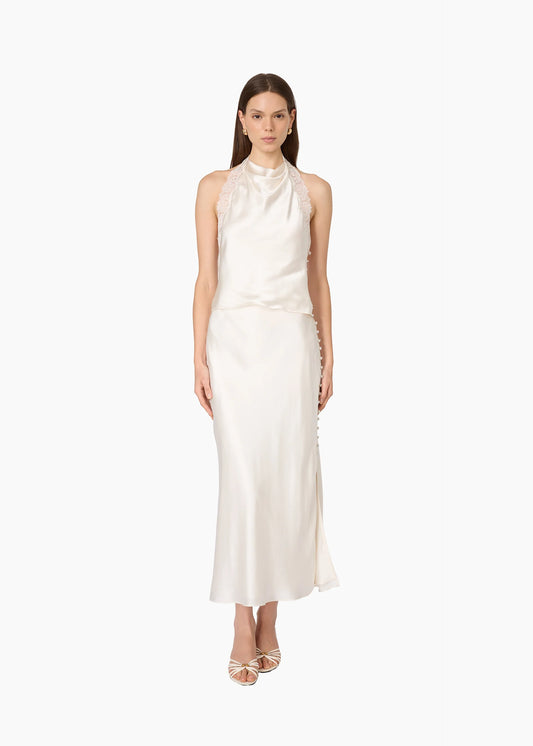 Lucille Silk Top Macadamia