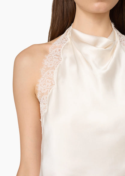 Lucille Silk Top Macadamia