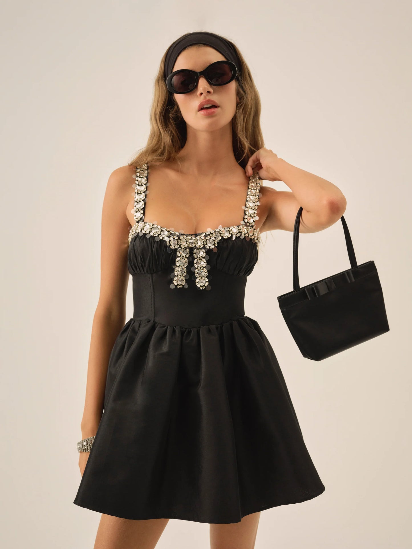 Emalie Taffeta Mini Dress