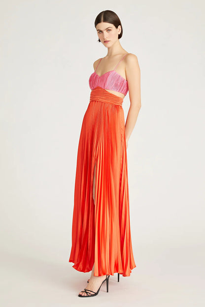Elodie Gown in Calla Lily in Poppy Field