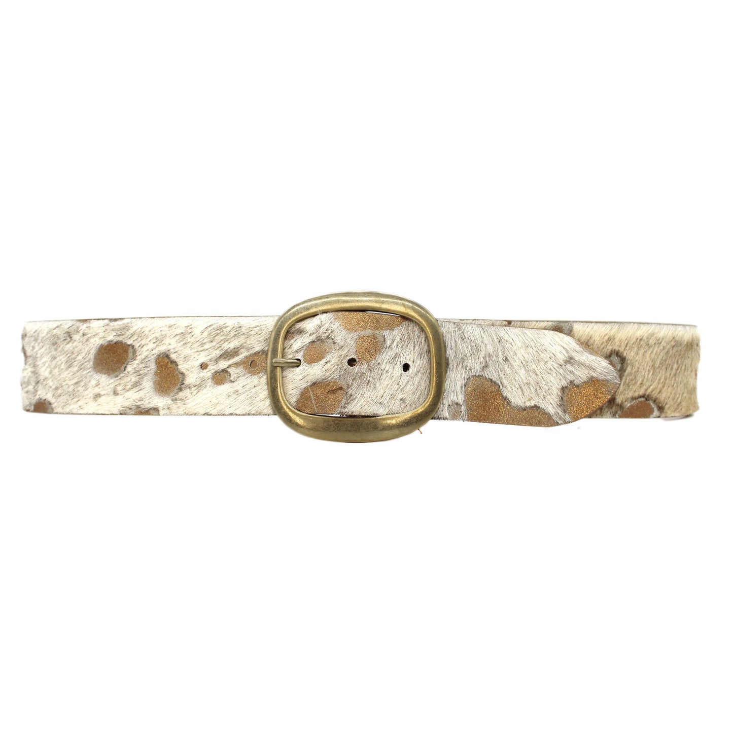 Kia Waist Belt in Shimmer Bronze & White Hair
