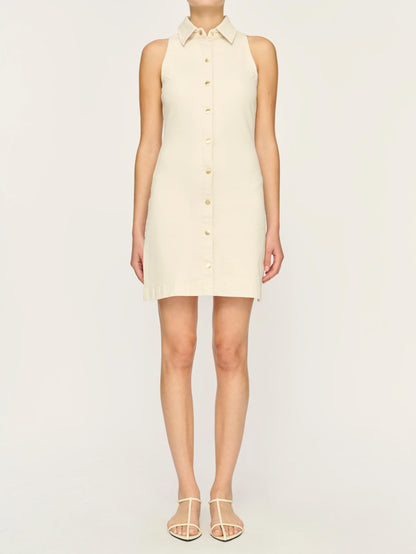 Payton Denim Dress Mini in Flax